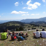 Groupe de jeune en montagne